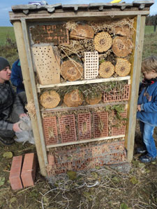 Die Vorderseite des fertigen Hauses bietet auch etwas für das menschliche Auge