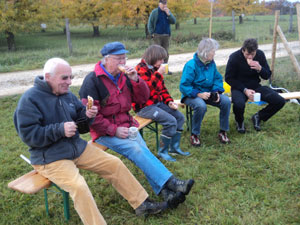 Während der wohlverdienten Znünipause