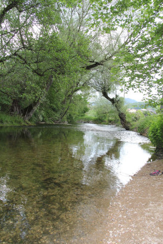 Das lauschige Plätzchen unserer Forschungsexpedition an der Frenke