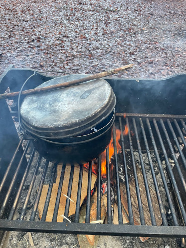 Glühwein vom Lagerfeuer