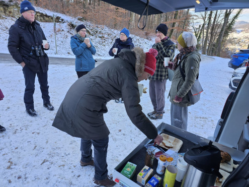 Zum Abschluss erfolgte das Anstossen auf das neue Jahr mit einem warmen Getränk