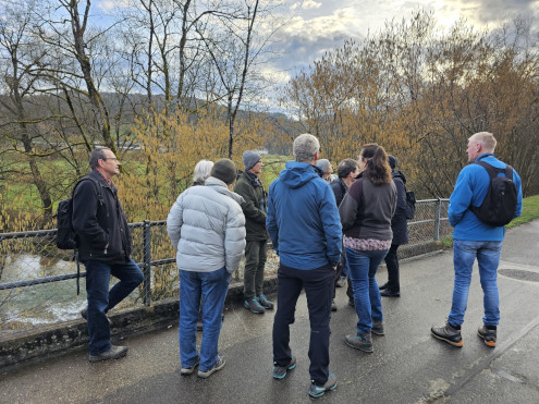 Bei unserem Halt auf der Morgentalbrücke haben wir einen Kormoran aufgescheucht