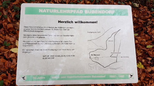 Übersichtskarte des Naturlehrpfades