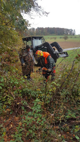 Einsatz am Waldrand auf dem Murenberg