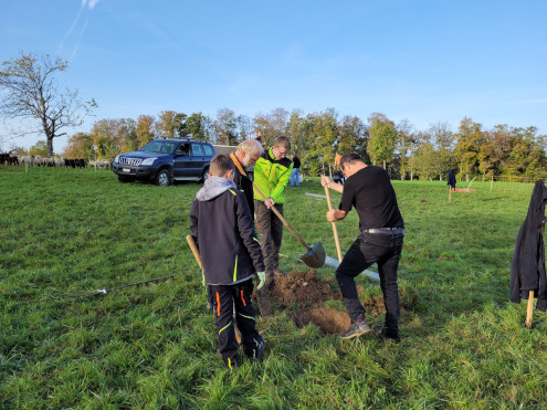 Das manuelle graben der Löcher benötigte einiges an 'Speuz'