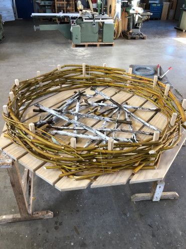 Fertige Plattform mit Innenausbau