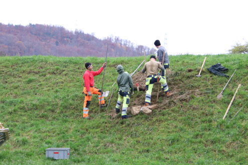 Ausheben der Löcher