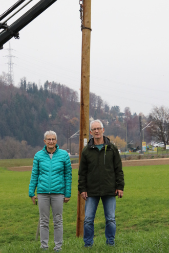 Projektleiterin Mägi Hochuli und Präsident Thomas Aebischer freuen sich über den gelungenen Projektabschluss